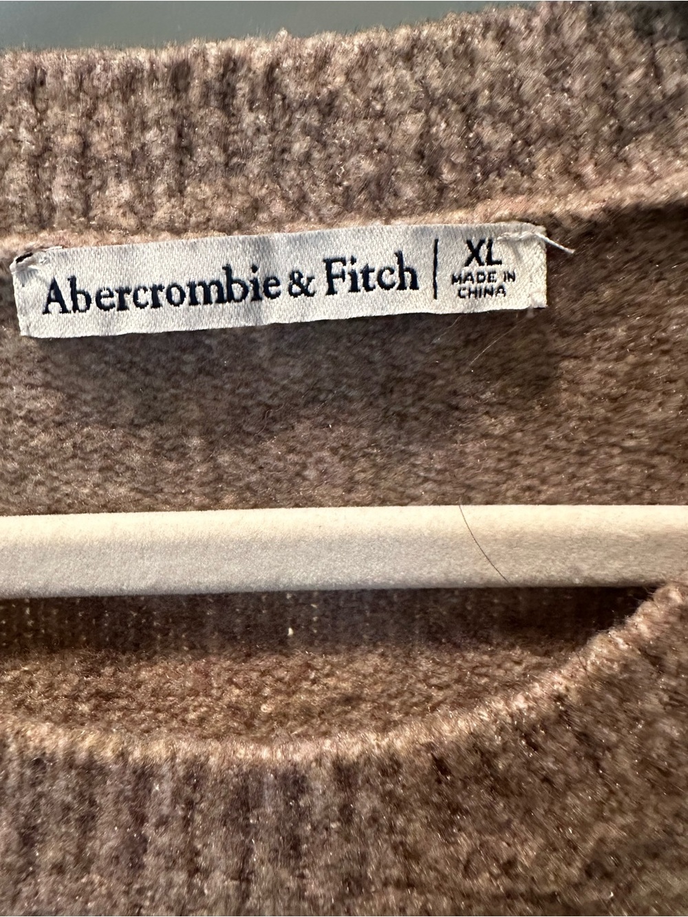 Abercrombie Taupe Tan Short Sleeve Soft Sweater XL Neutral - Picture 2 of 7